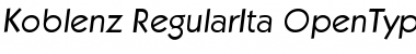 Download Koblenz-RegularIta Regular Font Title Preview