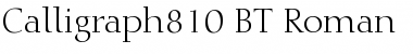 Download Calligraph810 BT Roman Font Title Preview