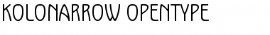 Download KoloNarrow Regular Font Title Preview