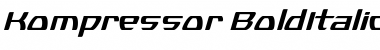 Download Kompressor Bold Italic Font Title Preview