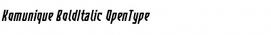 Download Komunique BoldItalic Font Title Preview