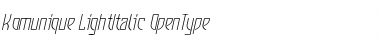 Download Komunique LightItalic Font Title Preview