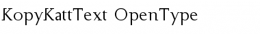 Download KopyKattText Katt Text Font Title Preview