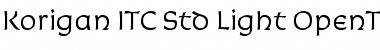 Download Korigan ITC Std Light Font Title Preview