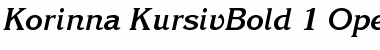 Download ITC Korinna Kursiv Bold Font Title Preview