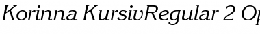 Download ITC Korinna Kursiv Regular Font Title Preview
