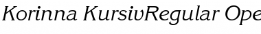 Download ITC Korinna Kursiv Regular Font Title Preview