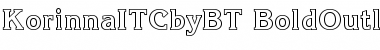 Download ITC Korinna Bold Outline Font Title Preview