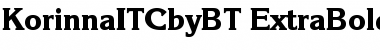 Download ITC Korinna Extra Bold Font Title Preview