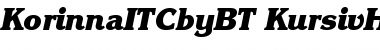 Download ITC Korinna Kursiv Heavy Font Title Preview