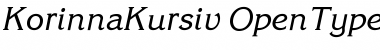 Download Korinna Kursiv Font Title Preview