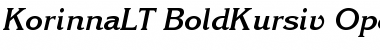 Download ITC Korinna LT Bold Kursiv Font Title Preview