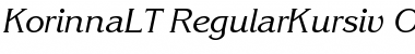 Download ITC Korinna LT Regular Kursiv Font Title Preview
