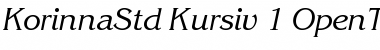 Download ITC Korinna Std Kursiv Font Title Preview