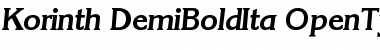 Download Korinth-DemiBoldIta Regular Font Title Preview