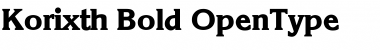 Download Korixth Bold Font Title Preview