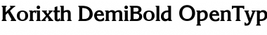 Download Korixth DemiBold Font Title Preview