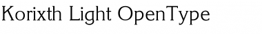 Download Korixth Light Font Title Preview