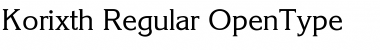 Download Korixth Regular Font Title Preview