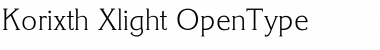 Download Korixth Xlight Font Title Preview