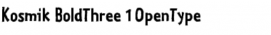 Download Kosmik-BoldThree Regular Font Title Preview