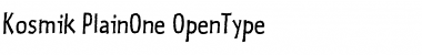 Download Kosmik-PlainOne Regular Font Title Preview