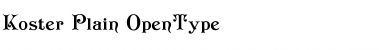 Download Koster Plain Regular Font Title Preview