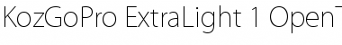 Download Kozuka Gothic Pro EL Font Title Preview