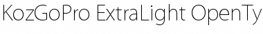 Download Kozuka Gothic Pro EL Font Title Preview