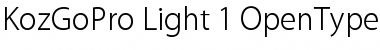 Download Kozuka Gothic Pro L Font Title Preview