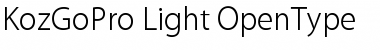 Download Kozuka Gothic Pro L Font Title Preview