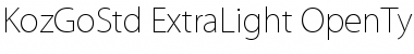 Download Kozuka Gothic Std EL Font Title Preview