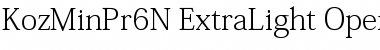 Download Kozuka Mincho Pr6N EL Font Title Preview