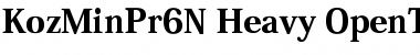 Download Kozuka Mincho Pr6N H Font Title Preview