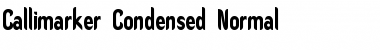 Download CallimarkerCondensed Normal Font Title Preview