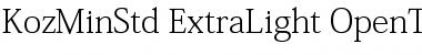 Download Kozuka Mincho Std EL Font Title Preview