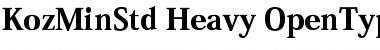 Download Kozuka Mincho Std H Font Title Preview
