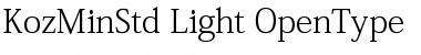 Download Kozuka Mincho Std L Font Title Preview
