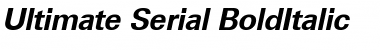 Download Ultimate-Serial BoldItalic Font