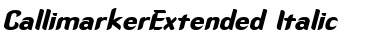 Download CallimarkerExtended Italic Font Title Preview