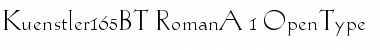 Download Kuenstler 165 Regular Font Title Preview