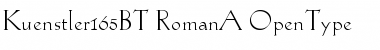 Download Kuenstler 165 Regular Font Title Preview