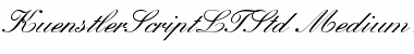 Download Kuenstler Script LT Std Medium Font Title Preview