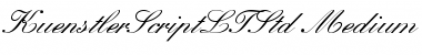 Download Kuenstler Script LT Std Medium Font Title Preview