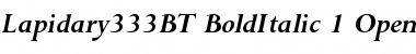 Download Lapidary 333 Bold Italic Font Title Preview