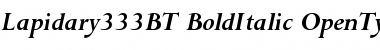 Download Lapidary 333 Bold Italic Font Title Preview
