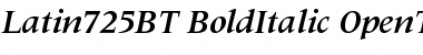 Download Latin 725 Bold Italic Font Title Preview
