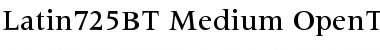 Download Latin 725 Medium Font Title Preview