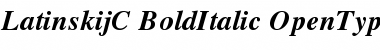 Download LatinskijC Bold Italic Font Title Preview