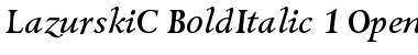 Download LazurskiC Bold Italic Font Title Preview